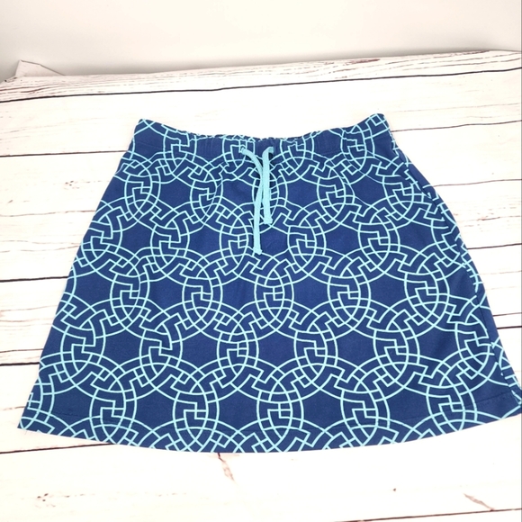 Title Nine Nylon Spandex Drawstring Waist Skirt Nylon Spandex Geometric S - Picture 1 of 6